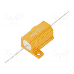 1 pcs x SR PASSIVES - AHP10W-1RJ - Resistor: wire-wound, with heatsink, 1Ω, 10W, ±5%, 50ppm/°C, 14.3mm