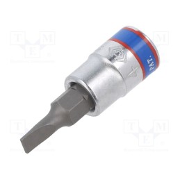 1 pcs x KING TONY - 203204 - Socket, socket spanner, 4,0x0,8mm, 1/4', 37mm, Bit: Phillips