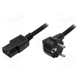 1 pcs x LOGILINK - CP090 - Cable, CEE 7/7 (E/F) plug angled,IEC C13 female, 1.8m, black