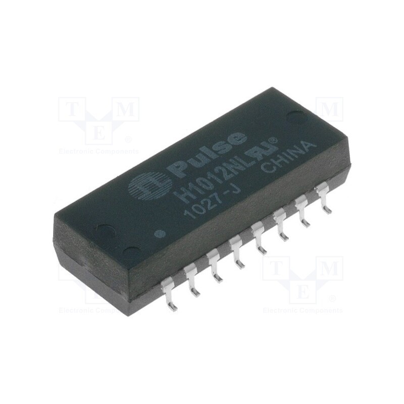1 pcs x PULSE - H1012NL - Transformer: LAN, SMD, 0÷70°C, -1dB, Network: Ethernet 10/100Mbps