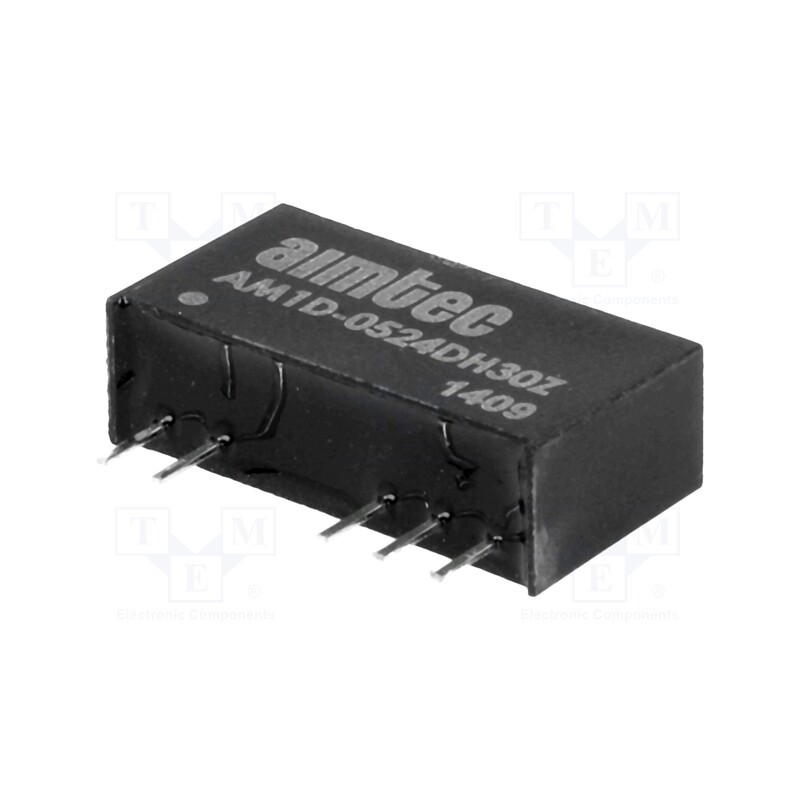 1 pcs x AIMTEC - AM1D-0524DH30Z - Converter: DC/DC, 1W, Uin: 4.5÷5.5V, Uout: 24VDC, Uout2: -24VDC, SIP7