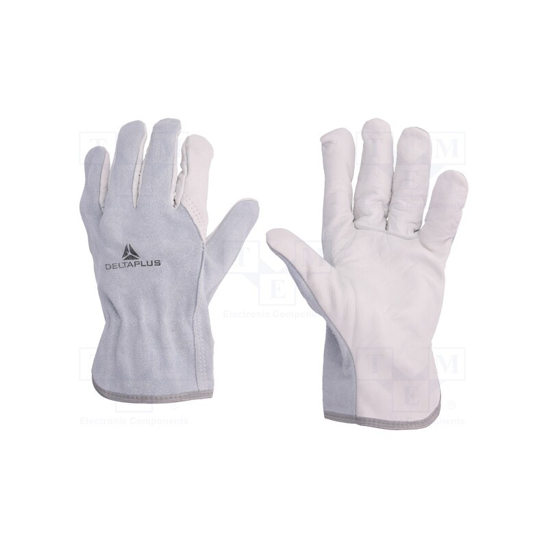 1 set x DELTA PLUS - FCN2911 - Protective gloves, Size: 11, natural leather, FCN29