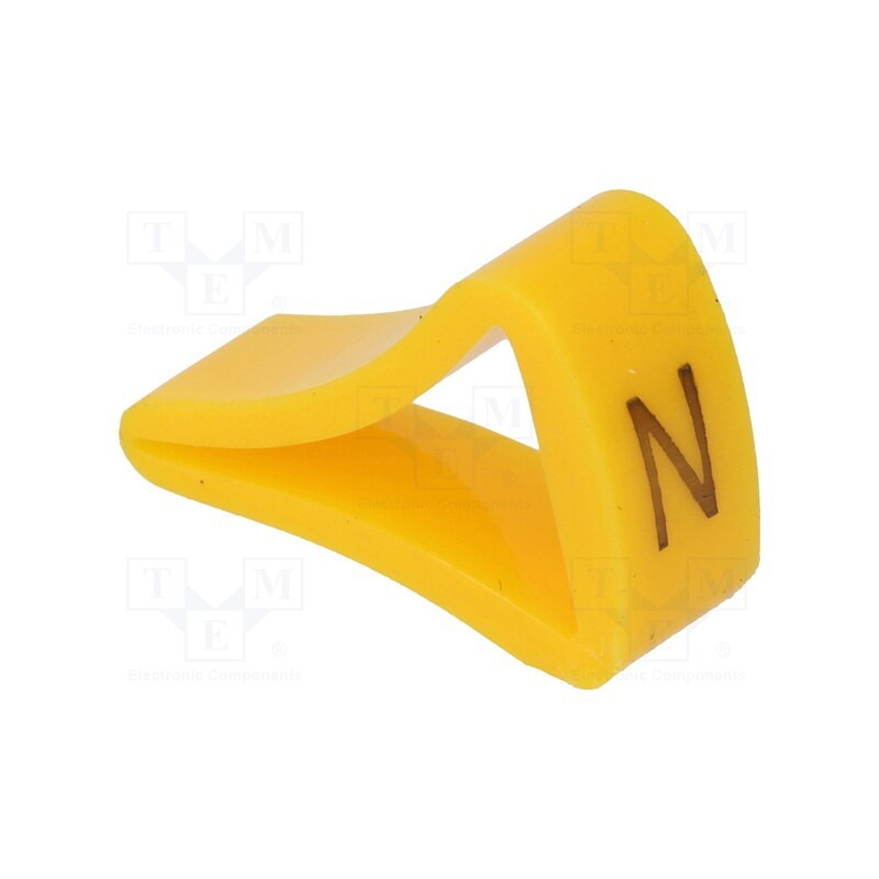 1 pcg x KURANT - MZ-3/N - Markers, Marking: N, 6÷10.5mm, H: 16mm, A: 10mm, -30÷100°C, leaded