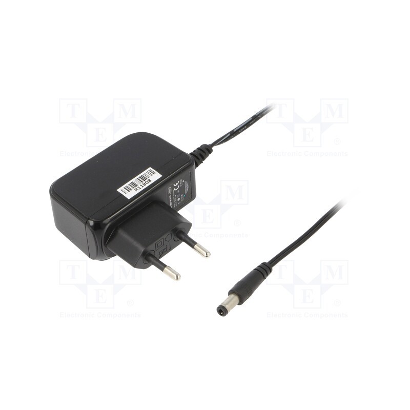 1 pcs x CELLEVIA POWER - CLW-1005-W2E-ER25 - Power supply: switched-mode, plug, 5VDC, 2A, 10W, Plug: EU, 79%
