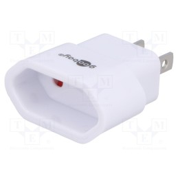 1 pcs x Goobay - 45345 - Adapter, Input: JAPAN,USA, Out: EU, Colour: white
