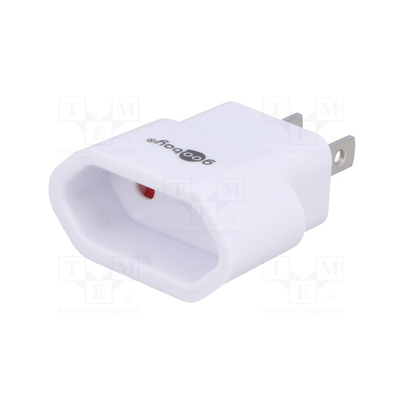 1 pcs x Goobay - 45345 - Adapter, Input: JAPAN,USA, Out: EU, Colour: white