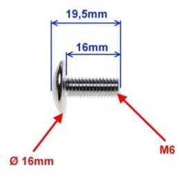 Quad assembly screw plastic fairing cross M6