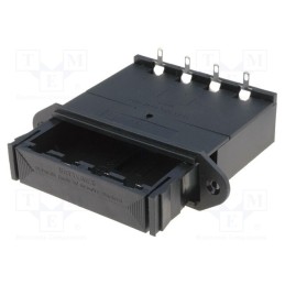 1 pcs x BULGIN - BX0027 - Drawer holder, AA,R6, Batt.no: 4, on panel, soldering lugs, black