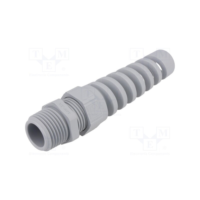1 pcs x LAPP - 53016630 - Cable gland, with strain relief, NPT1/2', IP68, polyamide, grey