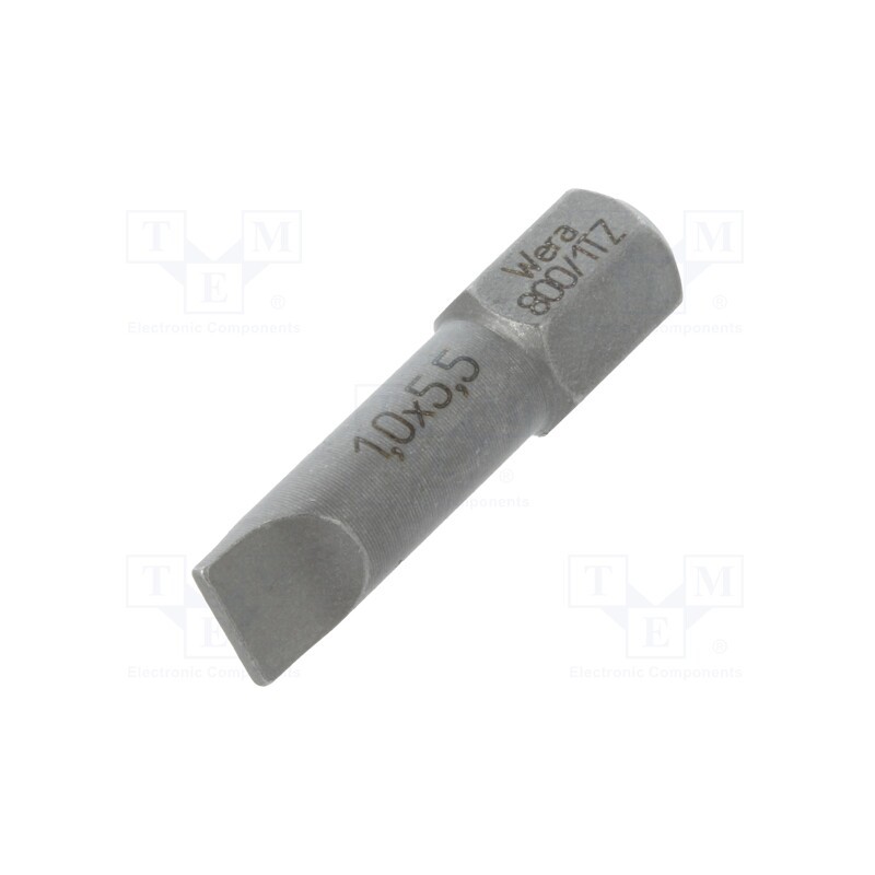 1 pcs x WERA - 5056225001 - Screwdriver bit, slot, 5,5x1,0mm, Overall len: 25mm, TORSION