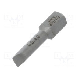 1 pcs x WERA - 5056203001 - Screwdriver bit, slot, 4,0x0,5mm, Overall len: 25mm, TORSION