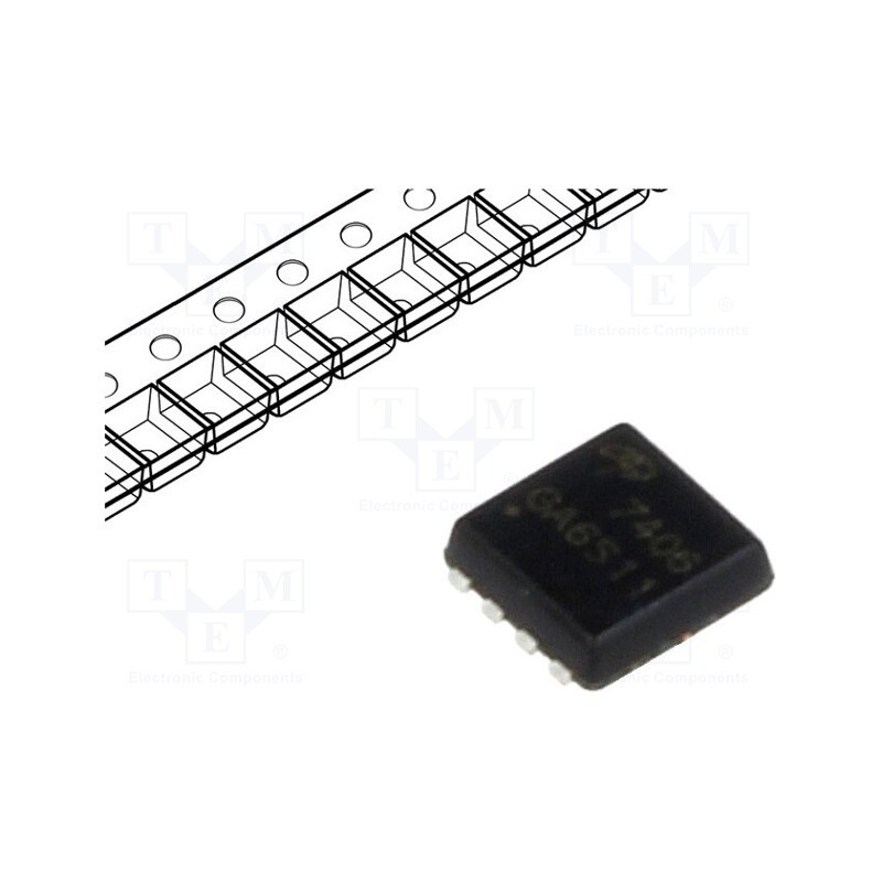3 pcs x ALPHA & OMEGA SEMICONDUCTOR - AON7406 - Transistor: N-MOSFET, unipolar, 30V, 15A, 6W, DFN3x3A