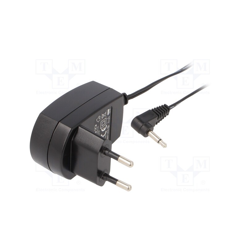 1 pcs x ESPE - ESPE-0312-W2E-JACK3.5L - Power supply: switched-mode, plug, 12VDC, 0.3A, 3.6W, Plug: EU