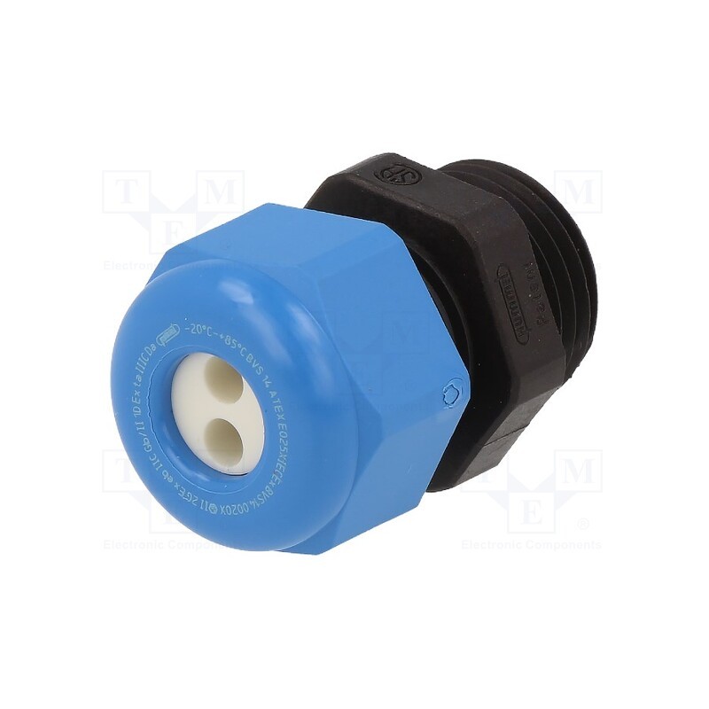 1 pcs x HUMMEL - 1.581.1601.52 - Cable gland, multi-hole, M16, 1.5, IP68, polyamide, black-blue