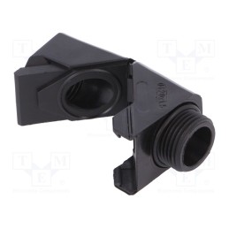 1 pcs x HUMMEL - 1.316.2001.50 - Connector, angular, M20, M20, IP68, polyamide, black, Snap Elbow