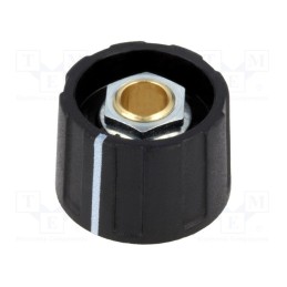 1 pcs x OKW - A2623060 - Knob, with pointer, ABS, Øshaft: 6mm, Ø23x15.5mm, black, A2623
