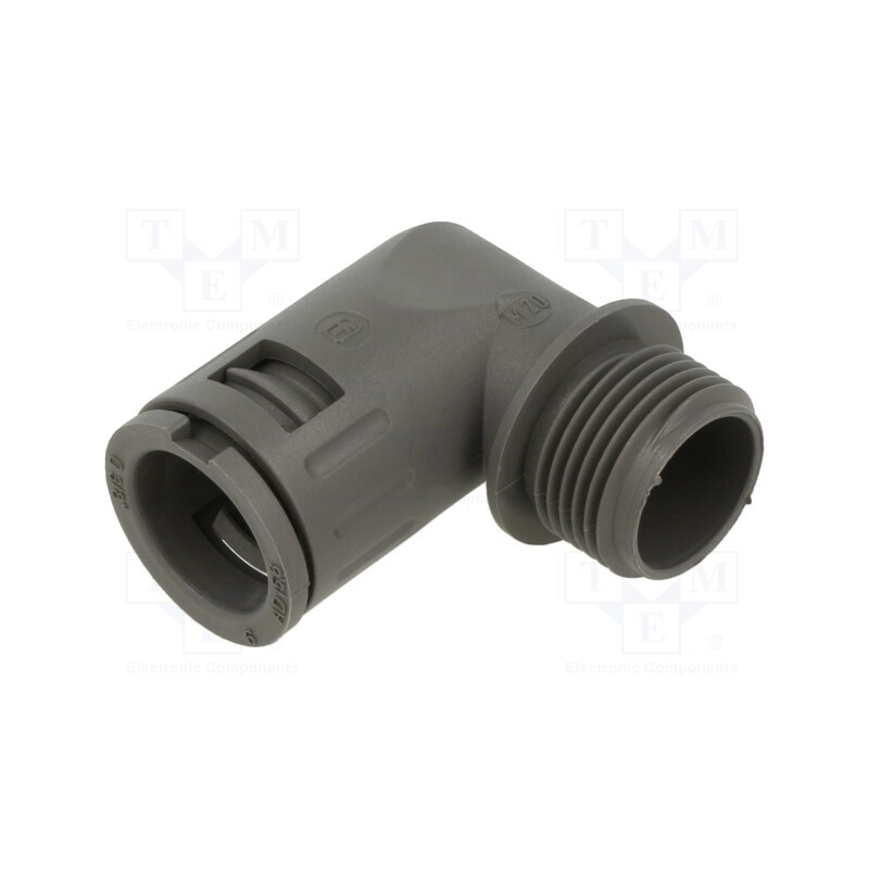 1 pcs x LAPP - 55501150 - 90° angled connector, Thread: metric,outside, polyamide 6, grey