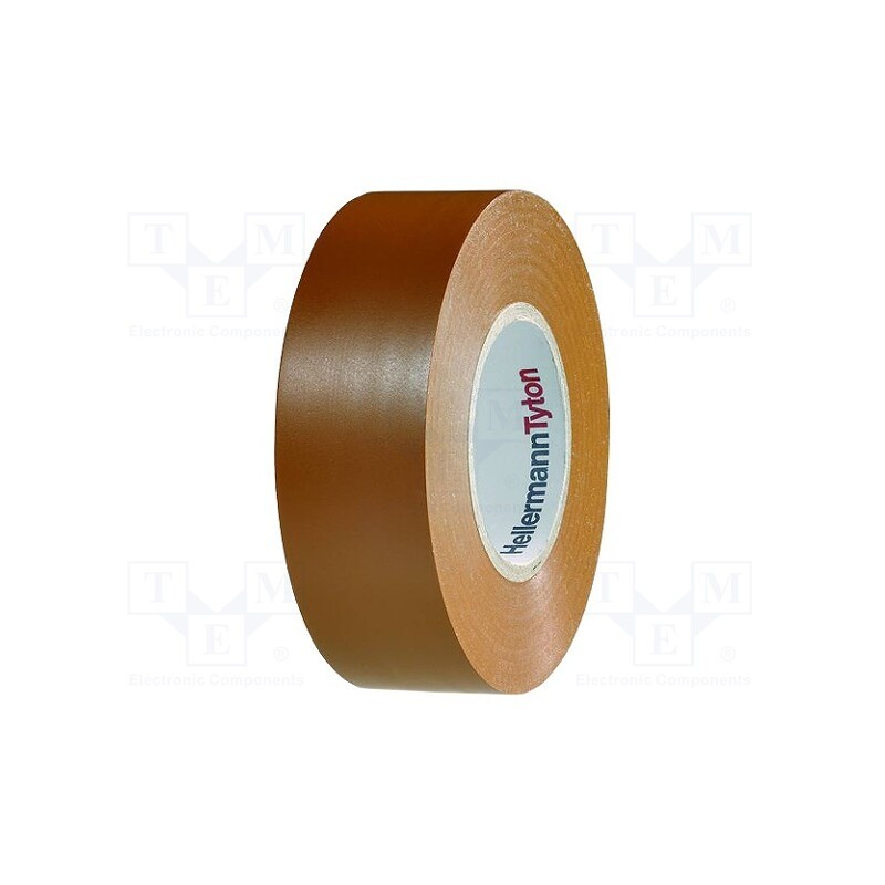 1 rol x HELLERMANNTYTON - 710-00158 HELATAPE FLEX15 - Tape: electrical insulating, W: 19mm, L: 20m, Thk: 150um, brown, 220%