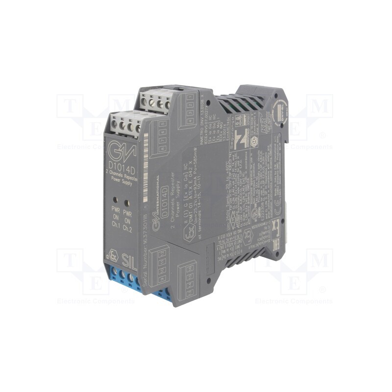 1 pcs x GM INTERNATIONAL - D1014D - Converter: RS422/RS485 separator-power supply, 4÷20mA, 10÷30VDC