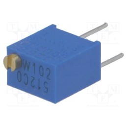 1 pcs x BOURNS - 3266W-1-102LF - Potentiometer: mounting, multiturn, 1kΩ, 250mW, ±10%, linear, THT