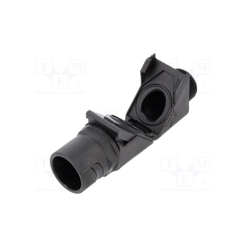 1 pcs x HUMMEL - 1.513.1217.70 - 90° angled connector, Thread: inch,outside, polyamide, -20÷80°C