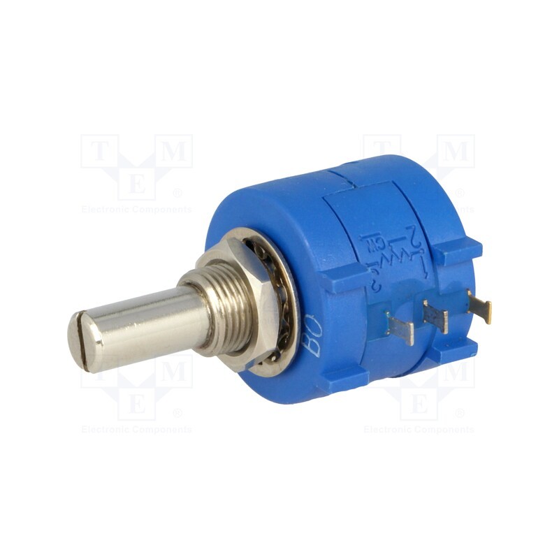 1 pcs x SR PASSIVES - POT2218M2-5K - Potentiometer: shaft, multiturn, 5kΩ, 2W, ±5%, 6.35mm, linear