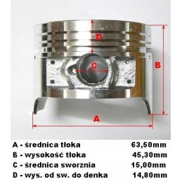 Chinese ATV Quad Cross piston 200 cm3 63 50 mm