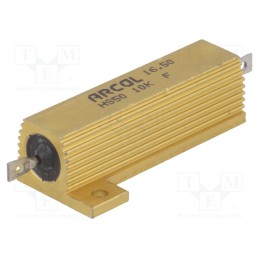 1 pcs x ARCOL - HS50 10K F - Resistor: wire-wound, with heatsink, screw, 10kΩ, 50W, ±1%