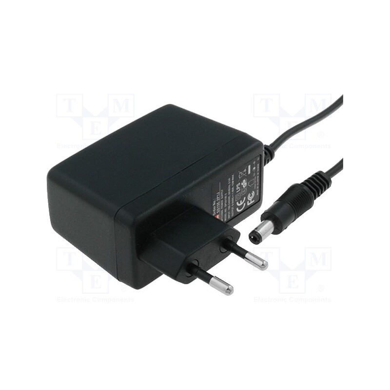 1 pcs x MEAN WELL - GS15E-4P1J - Power supply: switched-mode, plug, 15VDC, 1A, 15W, Plug: EU, 77%