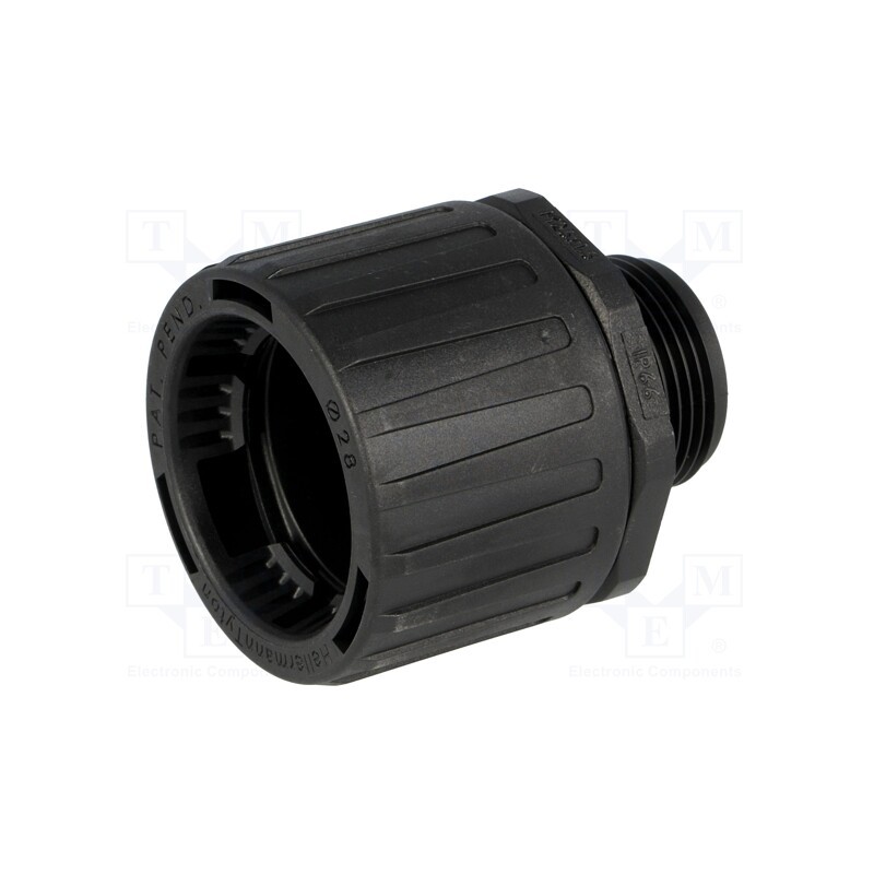 1 pcs x HELLERMANNTYTON - 166-21005 - Straight terminal connector, Thread: metric,outside, polyamide