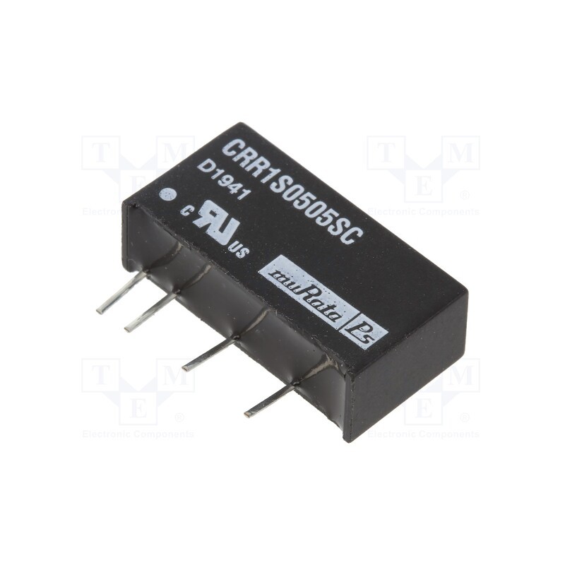 1 pcs x Murata Power Solutions - CRR1S0505SC - Converter: DC/DC, 1W, Uin: 4.5÷5.5V, Uout: 5VDC, Iout: 200mA, SIP7