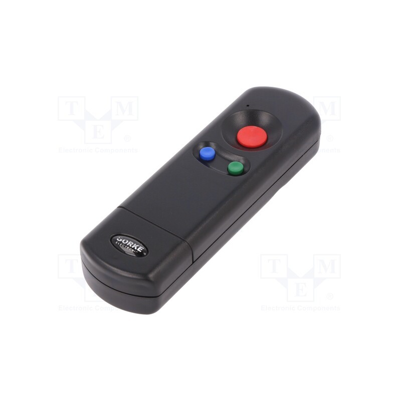 1 pcs x GORKE - PUK-303 - Remote control, -10÷55°C, 433.92MHz, 300÷600m, No.of butt: 3, 93%