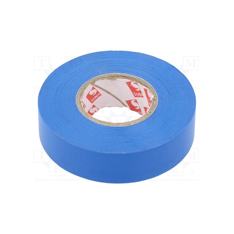 5 rol x SCAPA - TAŚMA 6022 19MM/25M NIEBIESKA - Tape: electrical insulating, W: 19mm, L: 25m, Thk: 0.15mm, blue, 170%