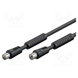 1 pcs x Goobay - 50728 - Cable, 75Ω, 1.5m, coaxial 9.5mm socket,coaxial 9.5mm plug, black