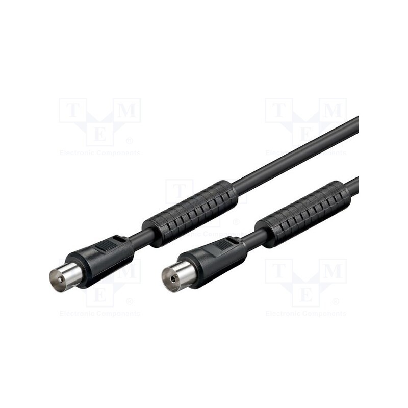 1 pcs x Goobay - 50728 - Cable, 75Ω, 1.5m, coaxial 9.5mm socket,coaxial 9.5mm plug, black
