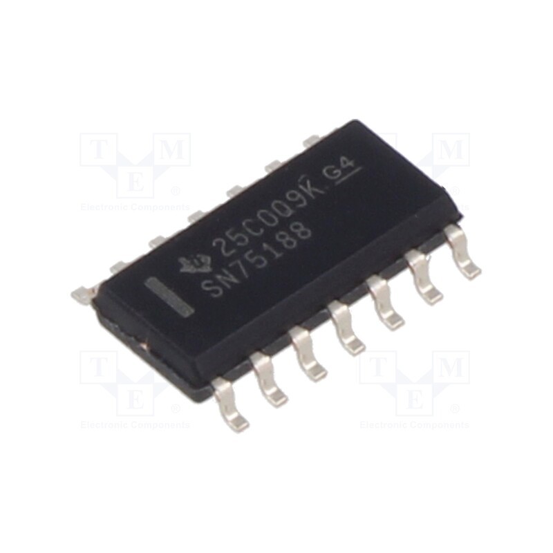 1 pcs x TEXAS INSTRUMENTS - SN75188DR - IC: interface, line driver, RS232, 300kbps, SOIC14