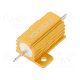 1 pcs x SR PASSIVES - AHP25W-2K2F - Resistor: wire-wound, with heatsink, 2.2kΩ, 25W, ±1%, 30ppm/°C
