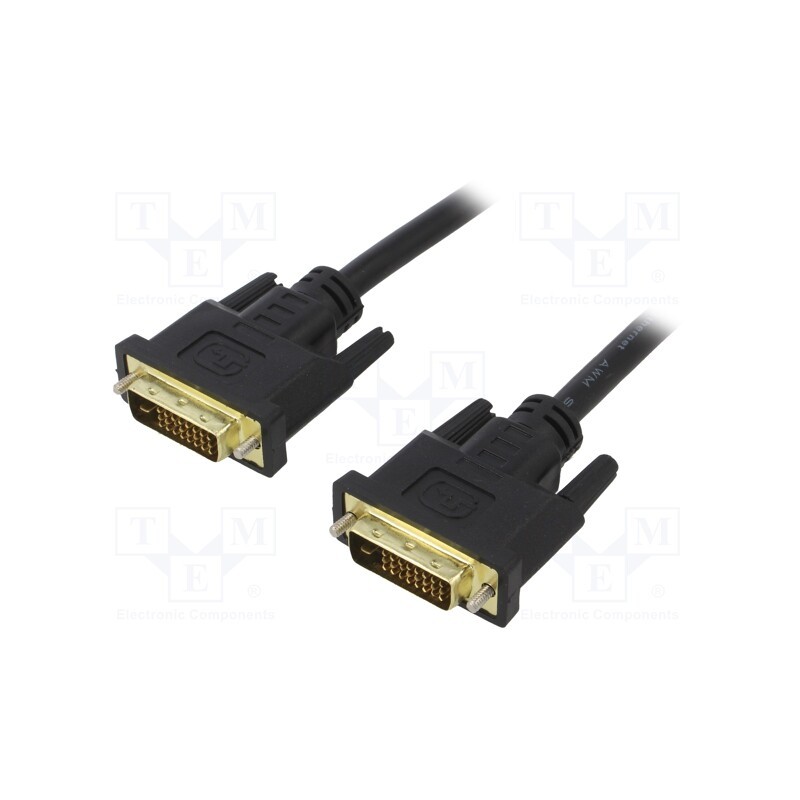 1 pcs x AKYGA - AK-AV-06 - Cable, DVI-D (24+1) plug,both sides, 1.8m, black