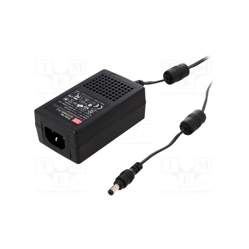 1 pcs x MEAN WELL - GST25A07-P1J - Power supply: switched-mode, 7.5VDC, 2.93A, Out: 5,5/2,1, 22W