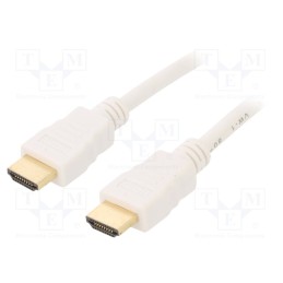 1 pcs x GEMBIRD - CC-HDMI4-W-6 - Cable, HDMI 2.0, HDMI plug,both sides, PVC, 1.8m, white, 30AWG