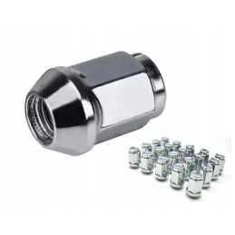 Chrome-plated conical nut for M12x1 5 wheels on a key