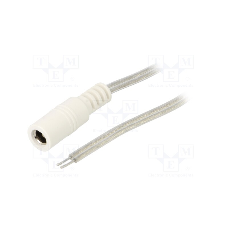 1 pcs x BQ CABLE - DC.CAB.8410.0020 - Cable, 2x0.5mm2, wires,DC 5,5/2,5 socket, straight, transparent
