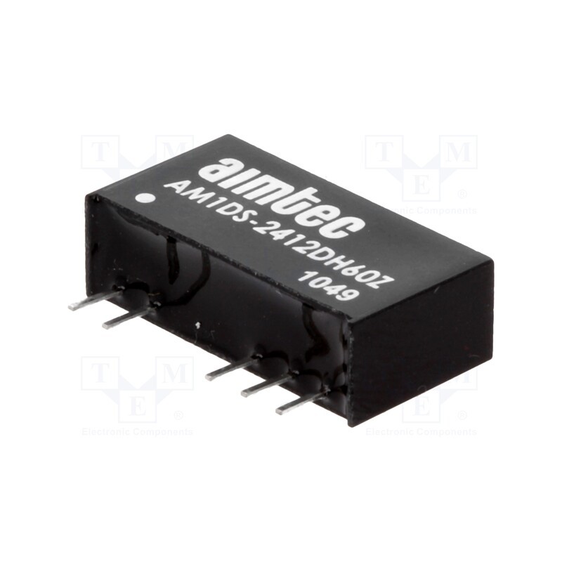 1 pcs x AIMTEC - AM1DS-2412DH60Z - Converter: DC/DC, 1W, Uin: 21.6÷26.4V, Uout: 12VDC, Uout2: -12VDC
