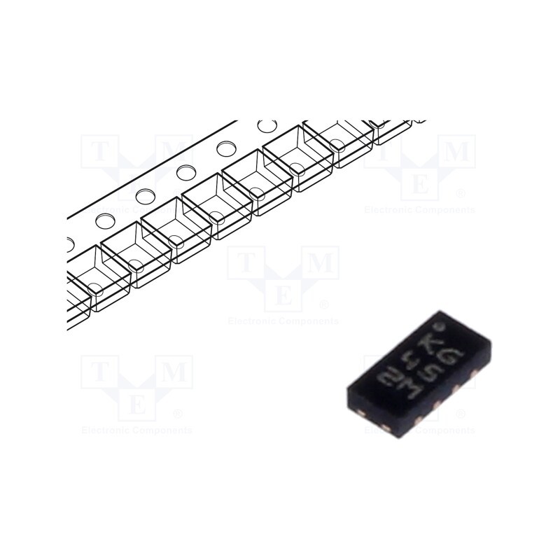 1 pcs x STMicroelectronics - ECMF02-4CMX8 - Filter: digital, ECMF, MicroQFN8L, Ch: 4, USB port ESD protection