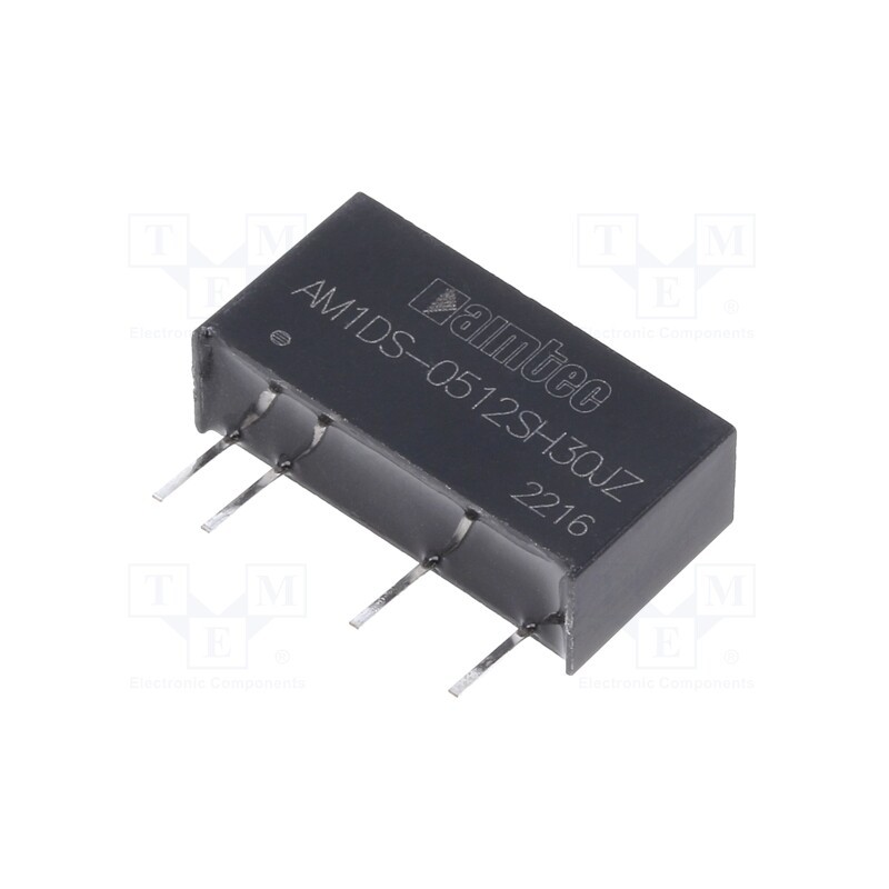 1 pcs x AIMTEC - AM1DS-0512SH30JZ - Converter: DC/DC, 1W, Uin: 4.5÷5.5V, Uout: 12VDC, Iout: 83mA, SIP7