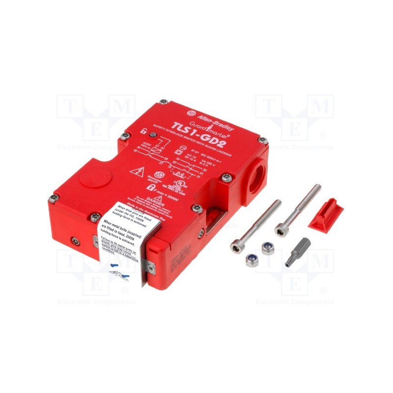 1 pcs x GUARD MASTER - 440G-T27134 - Safety switch: bolting, TLS3-GD2, NC x2, IP66, plastic, red, 24VDC