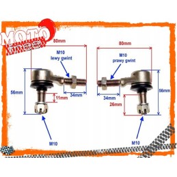 Rod end set, ATV Quad 200 250