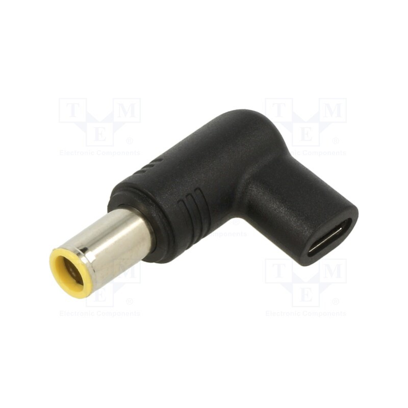 1 pcs x AKYGA - AK-ND-C12 - Adapter, USB C socket,DC 7,9/5,5 plug, black, 100W, 5A