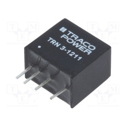 1 pcs x TRACO POWER - TRN 3-1211 - Converter: DC/DC, 3W, Uin: 9÷18V, Uout: 5VDC, Iout: 600mA, SIP, 100kHz