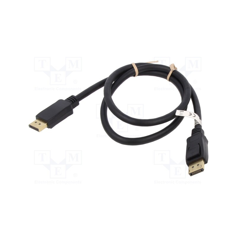 1 pcs x Goobay - 64797 - Cable, DisplayPort 1.4, DisplayPort plug,both sides, 1m, black